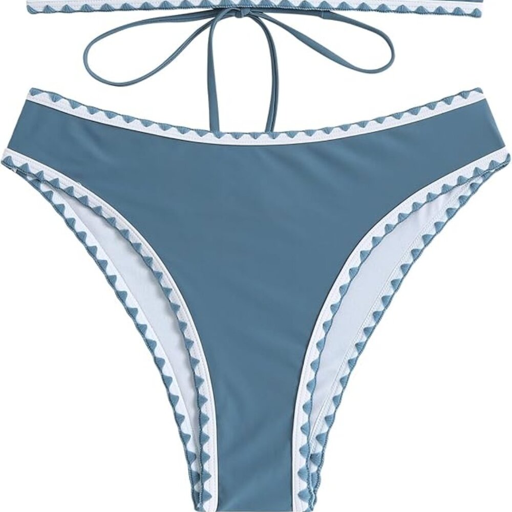 Blue Bandeau bikini. - Picture 4 of 5
